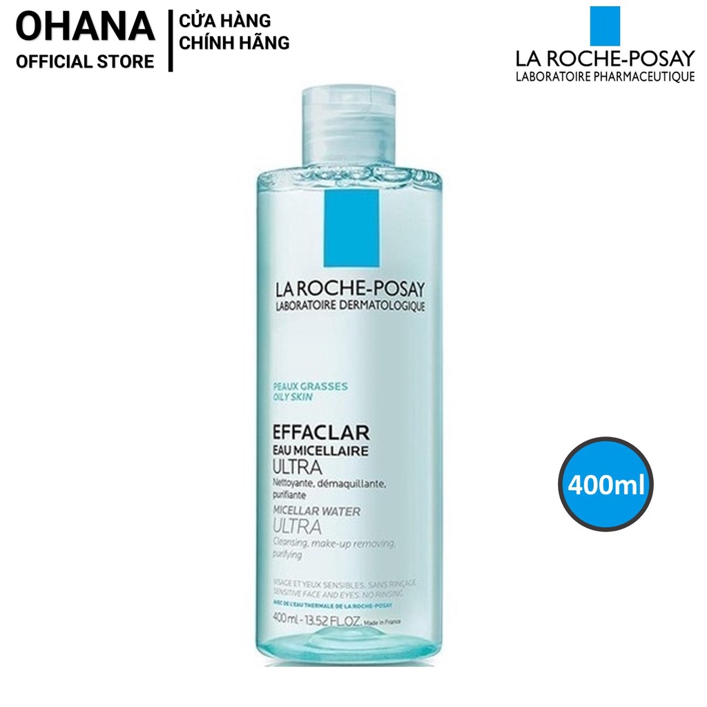 Nước Tẩy Trang Làm Sạch Sâu La Roche-Posay Dành Cho Da Dầu, Nhạy Cảm 400ml - Chai Xanh