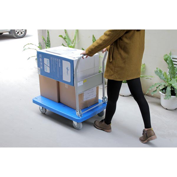 Xe đẩy hàng 4 bánh gấp gọn 170kg-300kg ADVINDEQ PT-150 ,bánh cao su không ồn,xe kéo hàng gấp gọn đa năng giá rẻ-BH 1 năm