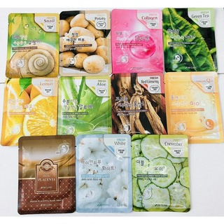 Gói 10 miếng mặt nạ dưỡng da 3w clinic fresh mask sheet 23ml