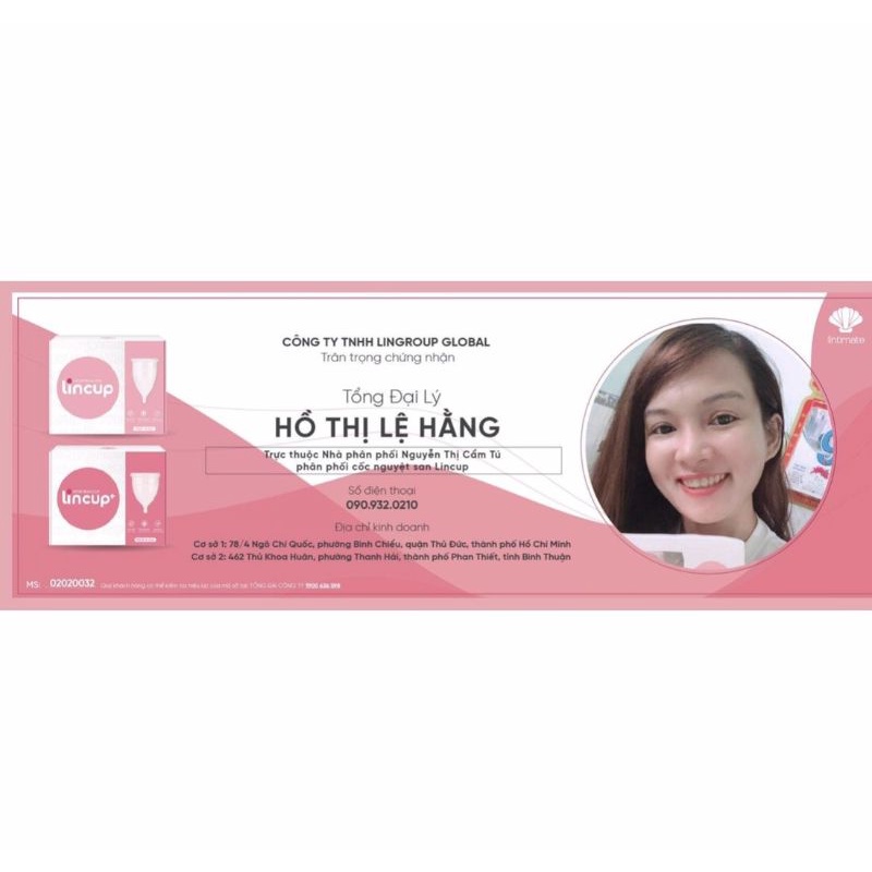 Dung dịch vệ sinh và vệ sinh cốc LINCARE Hoa hồng