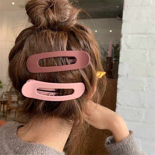 [COD] Fashionable and Cute Color One Word Hair and Bangs Clip Youthful Vitality Cheerful Girl Accessory