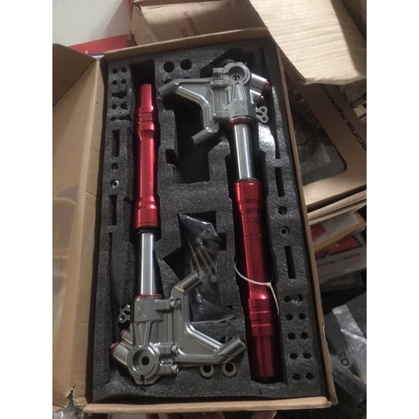 Combo phuộc trước upside down vành asiro 2 đĩa cho exciter