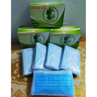 Hộp 50 Cái Khẩu Trang y tế 4 lớp Lọc Xanh MINH ANH