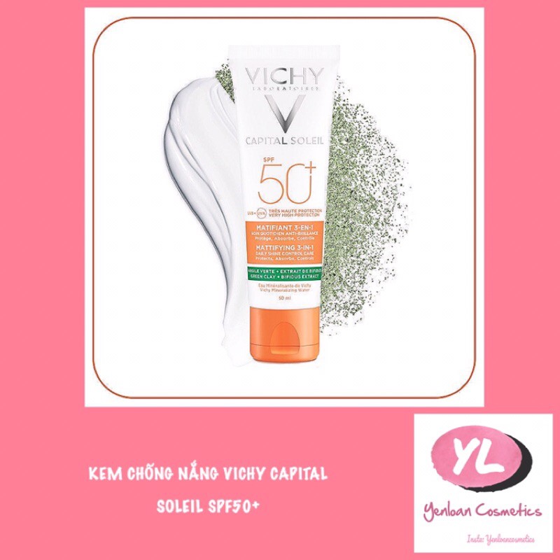 Kem chống nắng Vichy Capital Soleil Matifiant 3in1 SPF50+