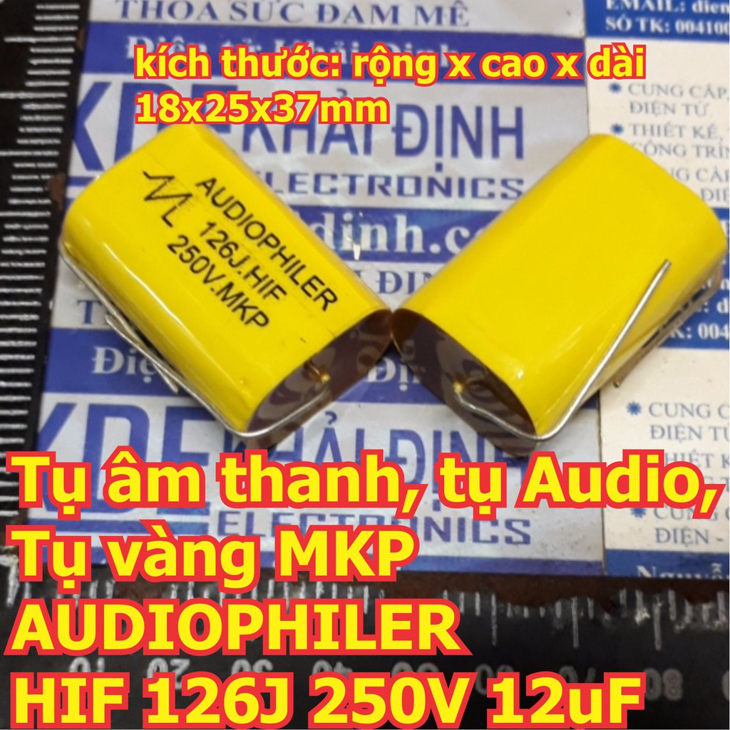Tụ âm thanh, tụ Audio, Tụ vàng MKP AUDIOPHILER HIF 126J 250V 12uF kde5959