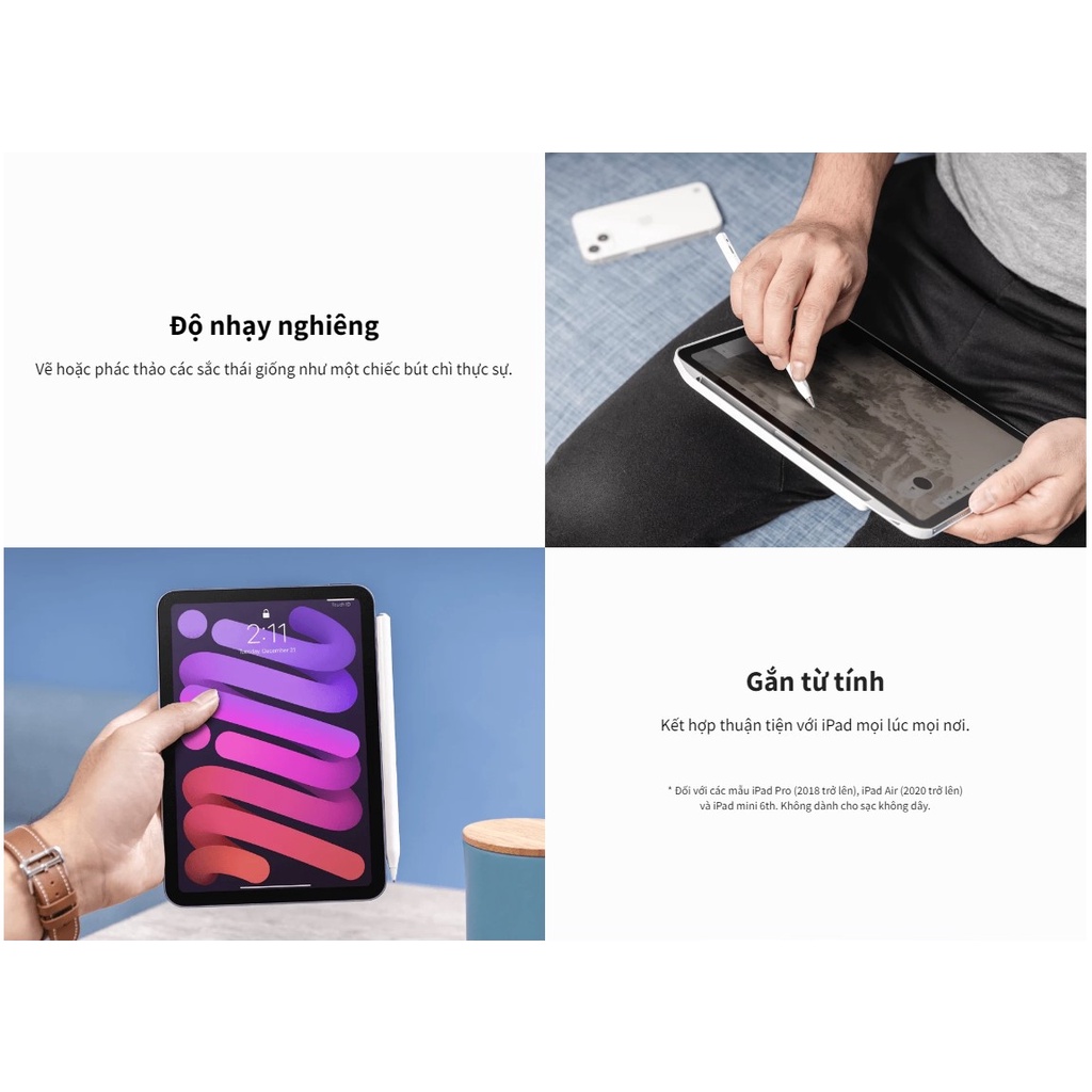 Bút cảm ứng cho i.P SwitchEasy EasyPencil Pro 4 Stylus Pencil