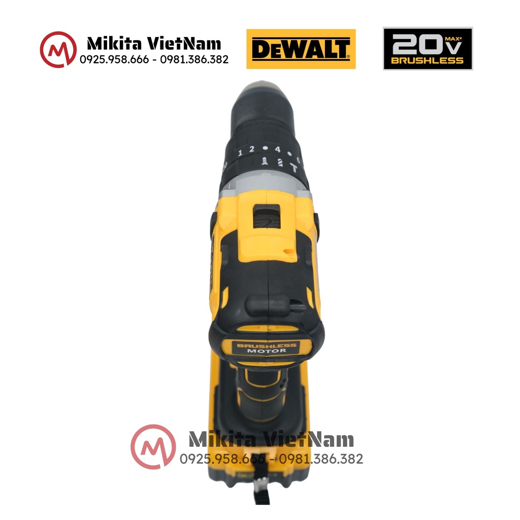 Máy Khoan Pin DeWaLT 20V Động Cơ Không Chổi Than, Đầu Auto Lock Thép 13mm