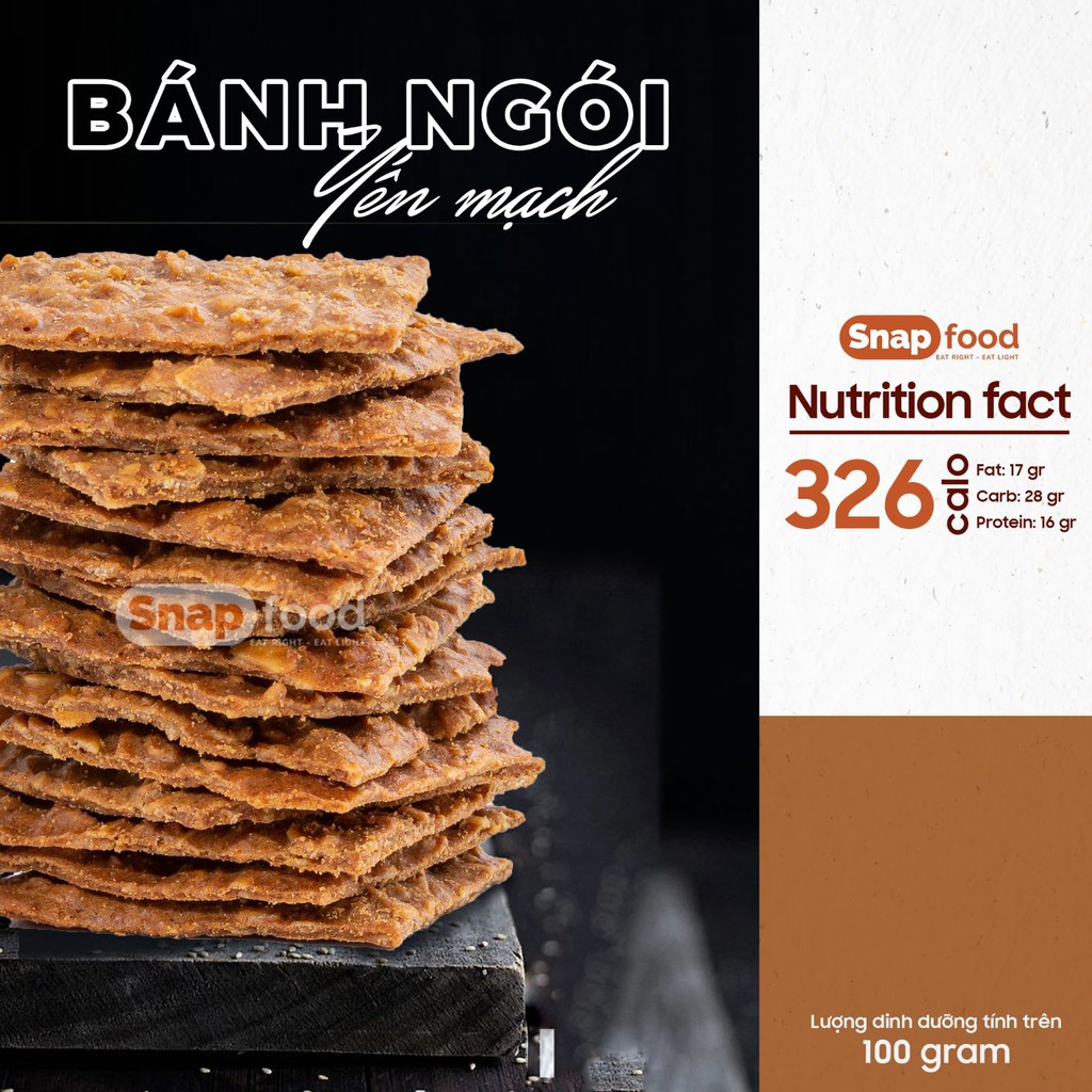 Bánh ngói DINH DƯỠNG - Bánh ngói Yến mạch 150gr