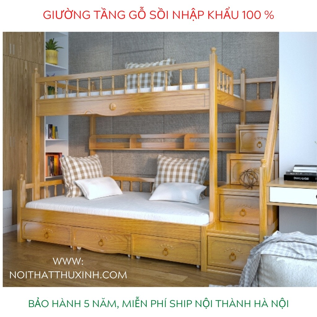 Giường tầng trẻ em màu hồng giường hai tầng cho bé