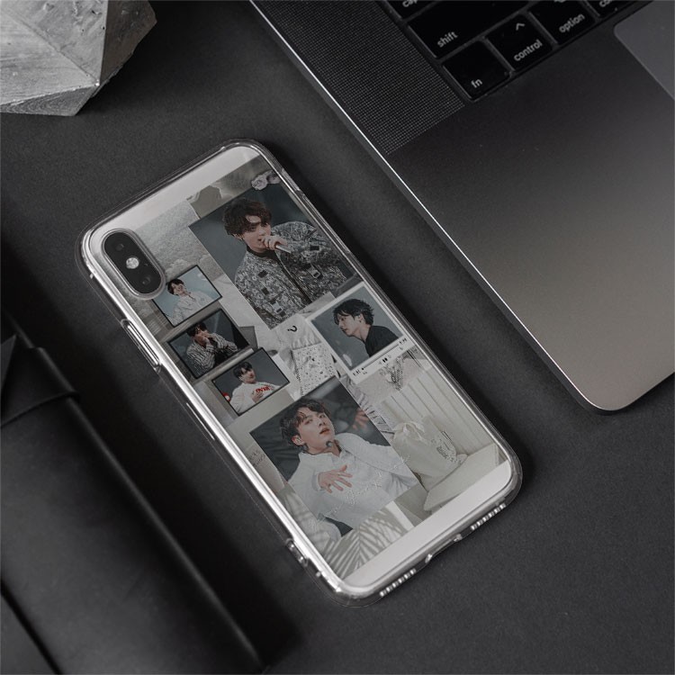 Ốp Lưng TINTIN jeon jungkook white aesthetic collage art cho iphone 5 - iphone 12 BTSPOD20210034