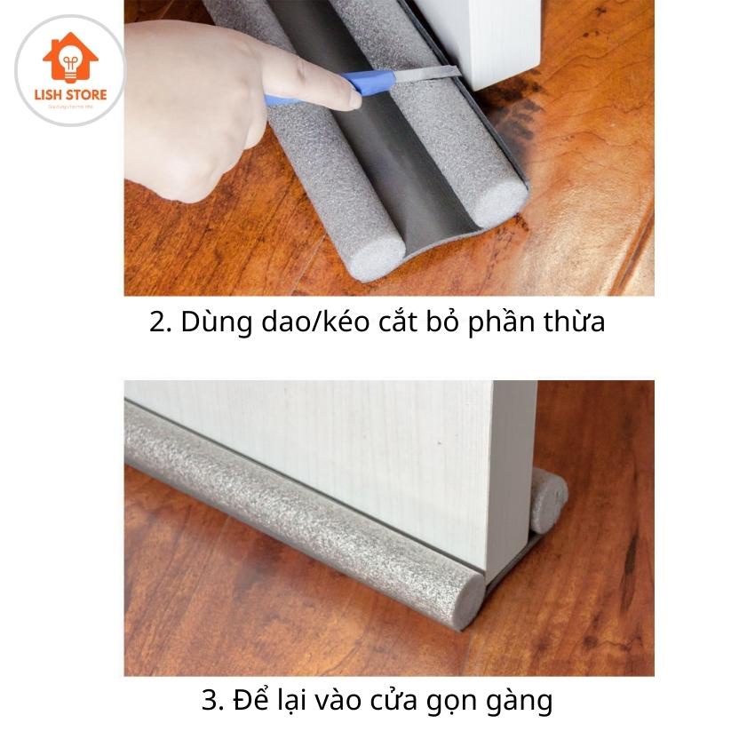 Ron Nẹp Đệm Chặn Khe Cửa Chống Côn Trùng Gió Lùa Tiếng Ồn Ánh Sáng Gió Điều Hòa Bụi Bận Tiện Dụng. LISH Store