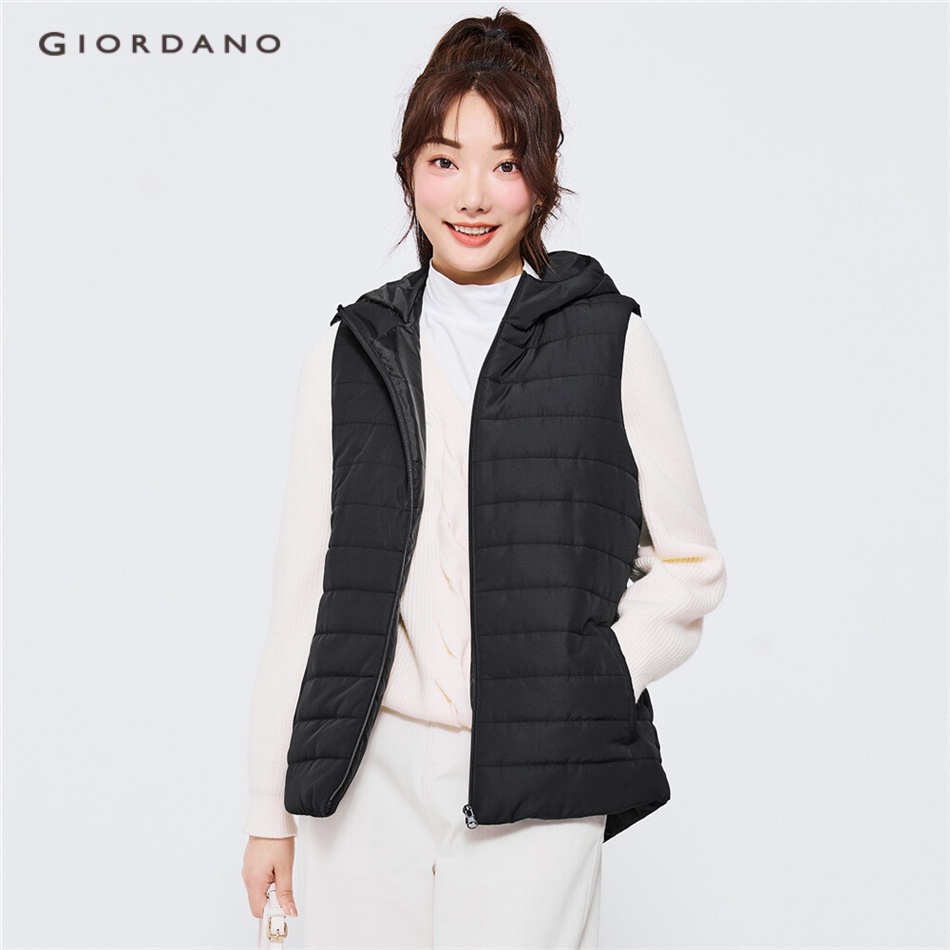 Áo khoác vest Giordano 13372822 có đệm lót màu trơn dành cho nữ