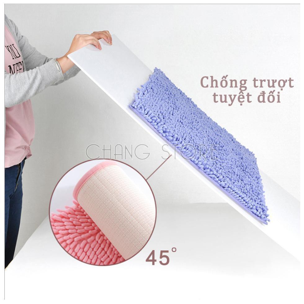 Thảm lau chân thấm nước sợi san hô Chất liệu sợi cotton bông tổng hợp bền đẹp, dễ làm sạch siêu tiện dụng