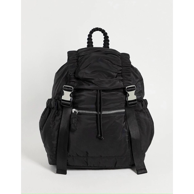 TNS-Balo rút dây unisex vừa laptop hottrend Topie rucksack-form du lịch dã ngoại siêu bền màu đen classic