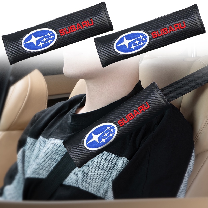 1 Đệm Bọc Dây Đai An Toàn Bằng Sợi Carbon Thoáng Khí Cho Subaru Impreza WRX STI GDA GDB Forester Liberty