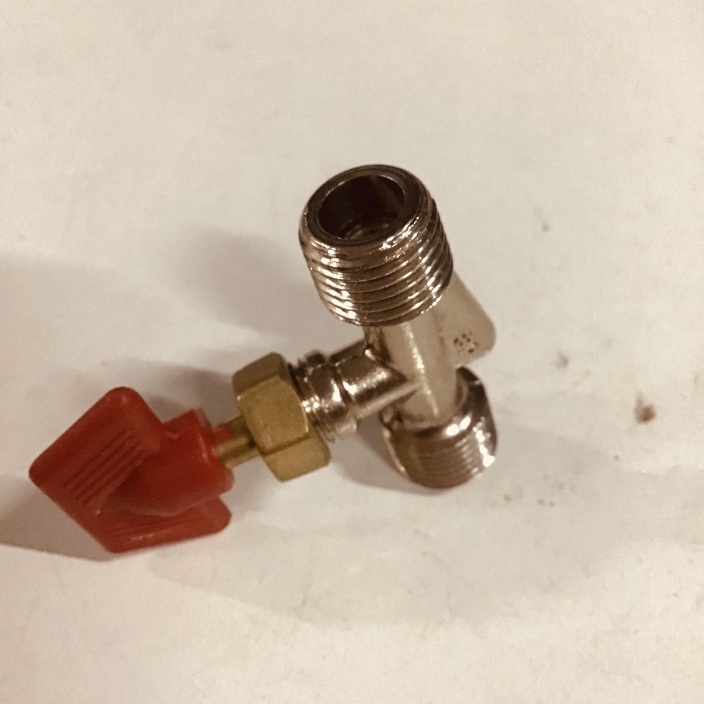 Van gạt tay đỏ - van xả hơi ,đóng hơi máy bơm hơi , 2 đầu răng 13mm