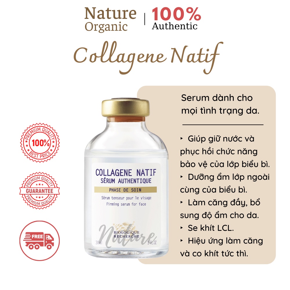 Serum Collagene Natif giúp dưỡng ẩm, tinh chất collagen cho da căng bóng và săn chắc tức thì - K14