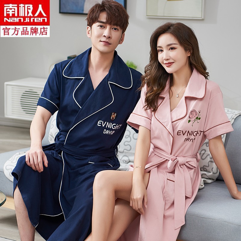 Áo Choàng Ngủ Dáng Dài Chất Cotton Mềm Mại Phong Cách Kimono Cho Nam Và Nữ | BigBuy360 - bigbuy360.vn