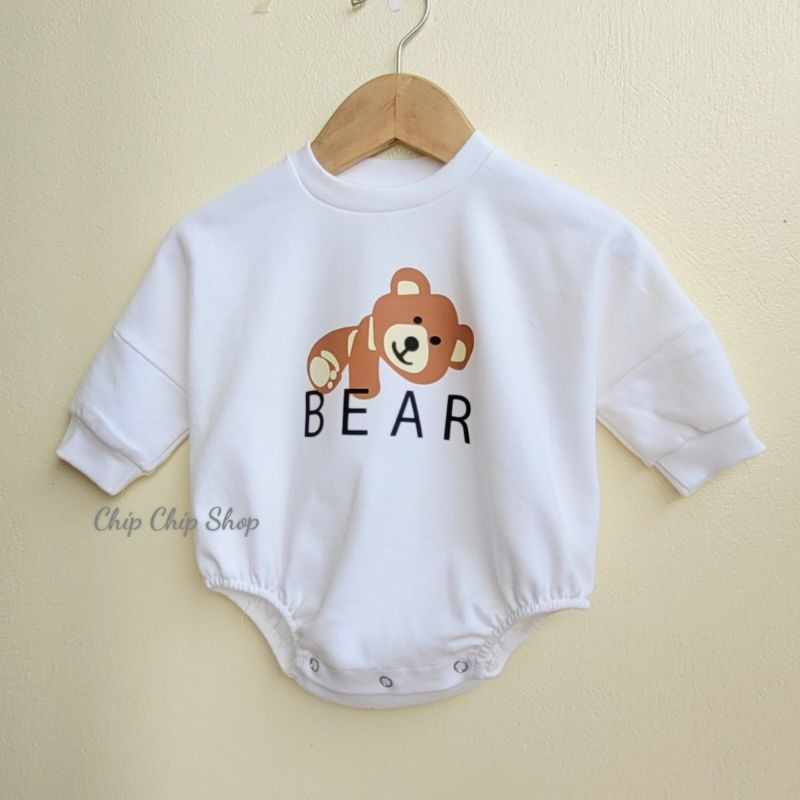 Body dài tay nỉ cotton dày dặn cho bé trai,bé gai-Chíp Chíp Shop