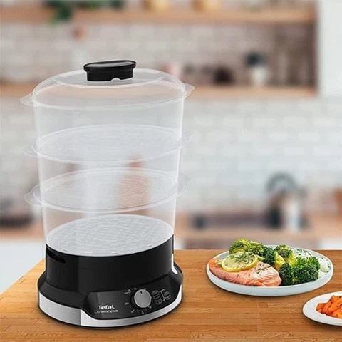 Nồi Hấp Điện 3 Tầng Tefal Ultra Compact VC2048 [Hàng Đức]