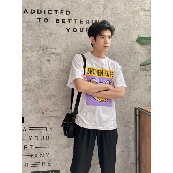 Áo thun in hình chuột form rộng thời trang nam Nô store