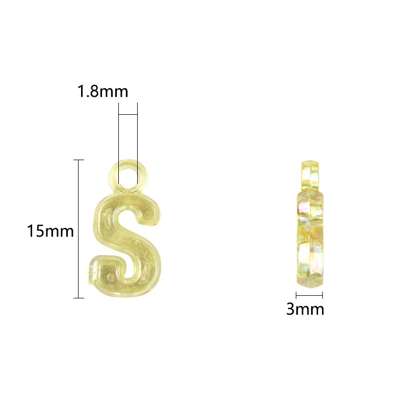 Bộ 100 hạt nhựa hình chữ cái tiếng Anh nhiều màu sắc dùng để làm đồ thủ công