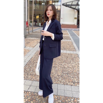 Set đồ sang chảnh hàng thiết kế Huien Design màu xanh than cho nữ hiện đại , trẻ trung | BigBuy360 - bigbuy360.vn