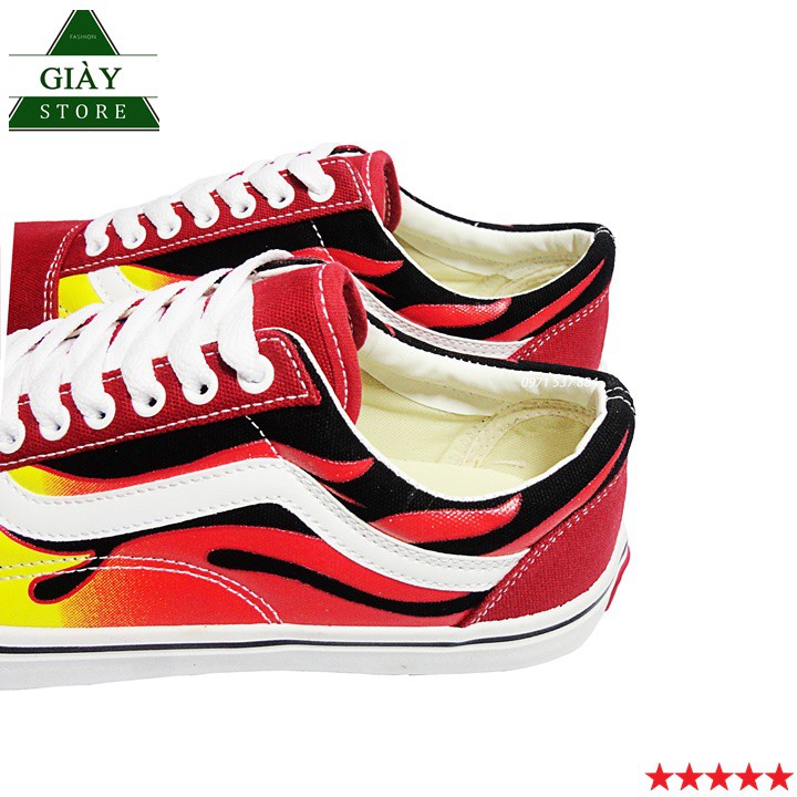 Giày Vans | Sneaker Nam Nữ Old Skool  Phối Đỏ