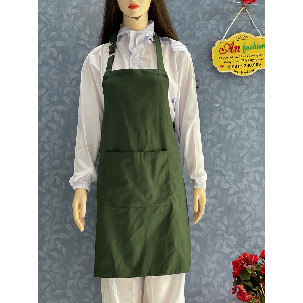 Tạp Dề Kaki Dày Dặn Nhiều Màu Cho Nam Nữ _ Hình chụp thật