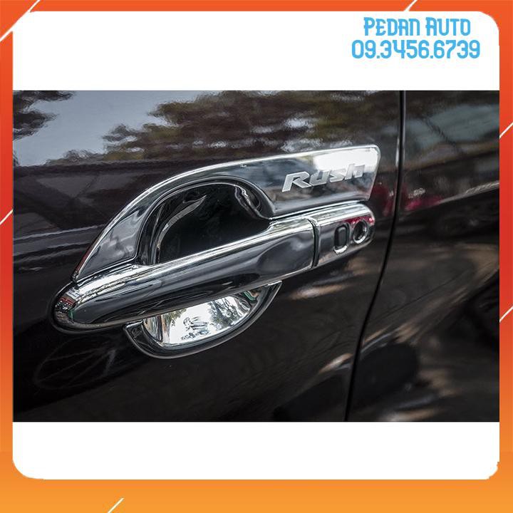 Ốp Tay Cửa Và Hõm Cửa Xe Toyota Rush 2018 2019 2020 2021 Mạ Crom Cao Cấp Chống xước tay cửa làm đẹp cho xe