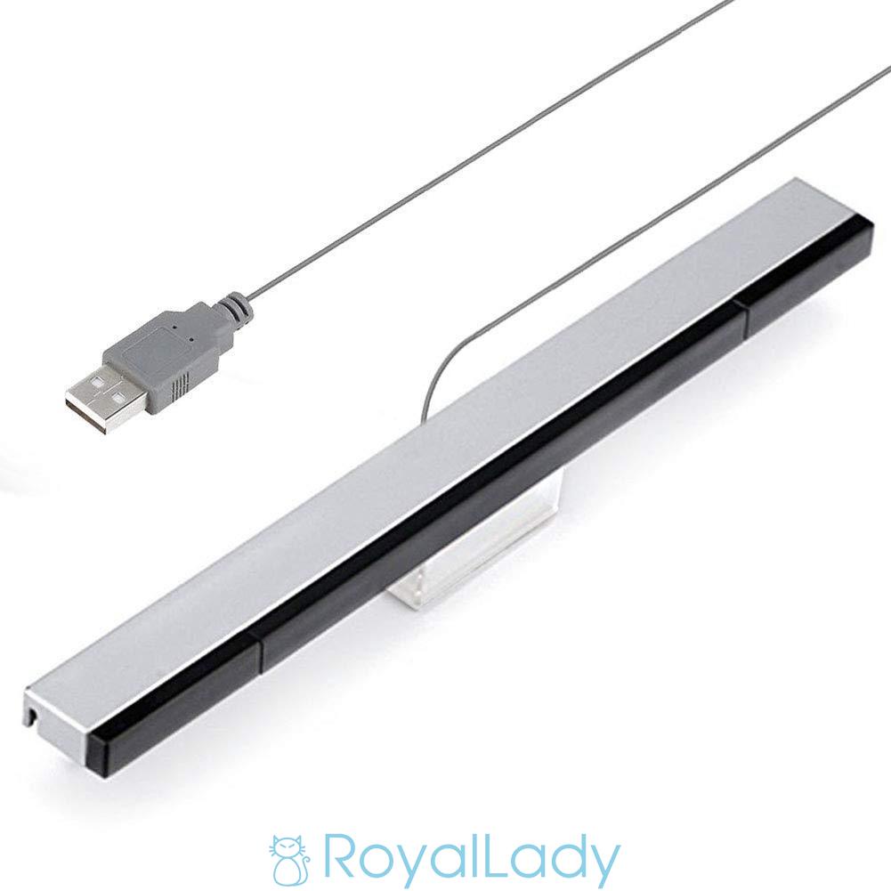 #ROYALLADY#USB Wired Infrared Ray IR Sensor Bar For N s Wii / Wii U / PC + Stand Plug and play