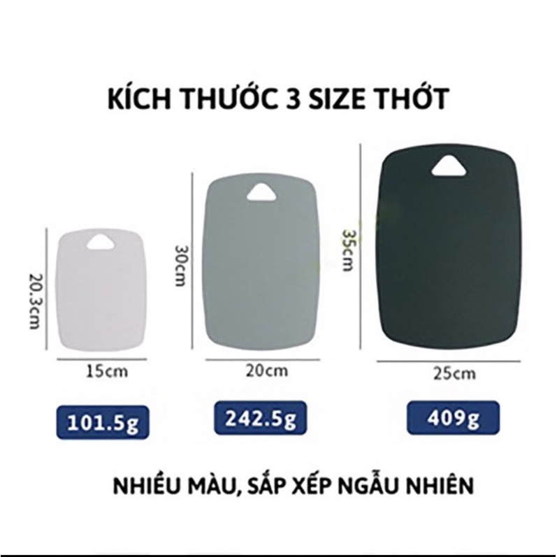 Bộ 3 Thớt Nhựa ECCO Kháng Khuẩn.