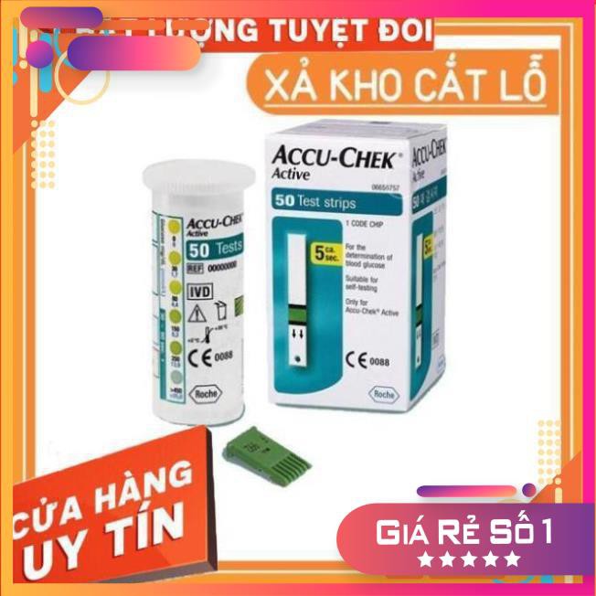 [FREE SHIP - SIÊU SALE - GIÁ SỐC} Que thử đường huyết Accu-Chek active 50 que