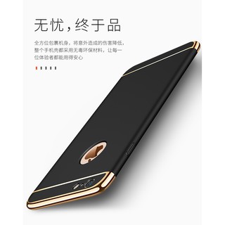 ốp 3 mảnh bóng đầu iphone 6/6s (đen)