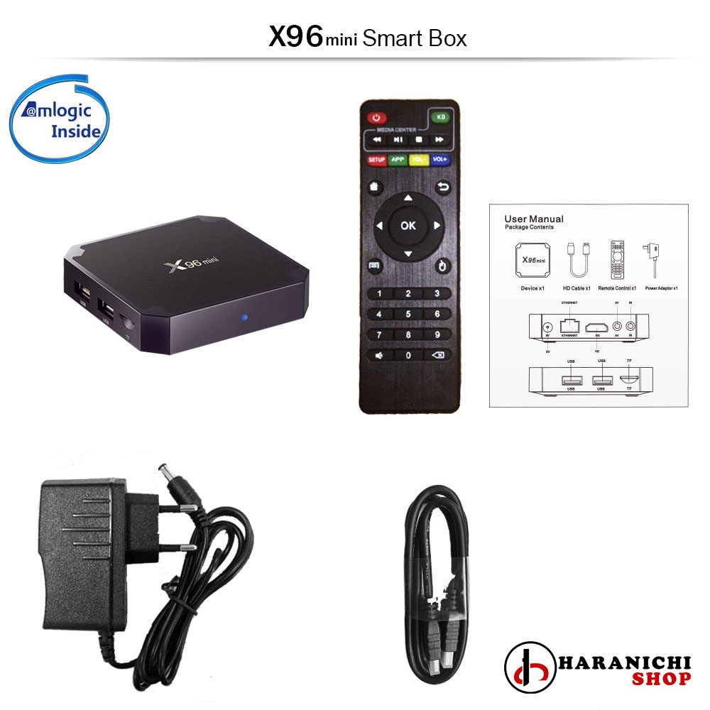 Tv Box Thông Minh X96 Mini 4k Android 7.1 Ddr3 2gb 16gb Và Phụ Kiện