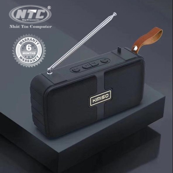 Loa bluetooth stereo KIMISO KMS-303 hỗ trợ FM/AUX/USB/TF - dây đeo tiện dụng
