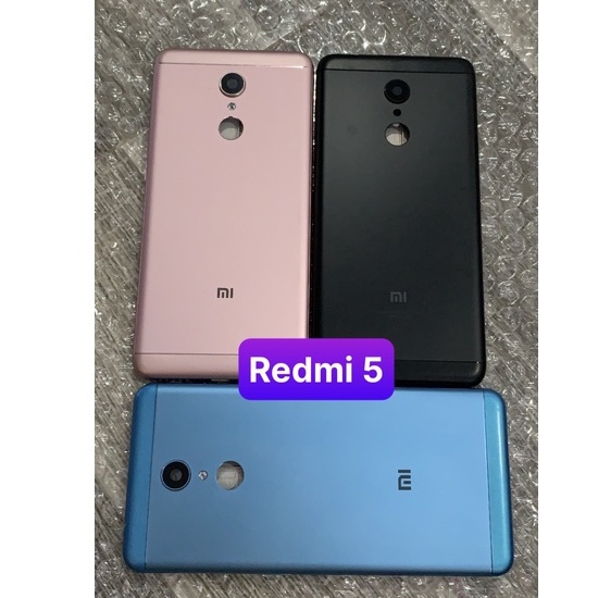 Bộ vỏ Redmi 5 -zin ( gồm sườn ,lưng nhôm ,nút bấn , kính cam)