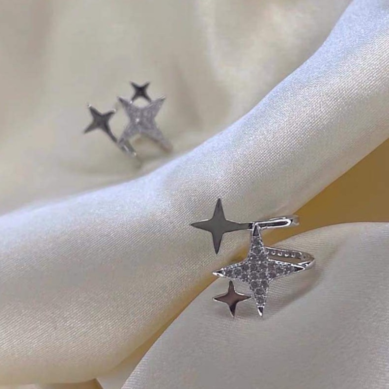 Khuyên tai bạc Khuyên sao sáng ôm vành tai Van Jewelry V10760