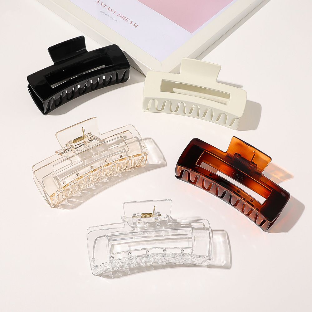 Kẹp tóc càng cua kiểu khoét rỗng bằng acrylic nhiều màu sắc xinh xắn cho nữ