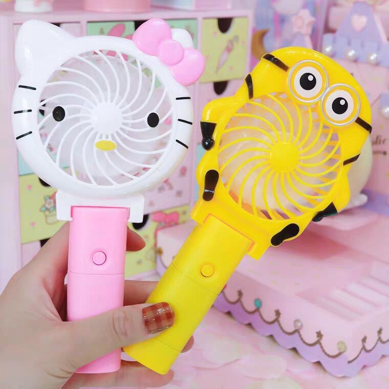 Quạt Mini Cầm Tay Hình Thú, Gió Mát, Có Cán Gập - XS Store