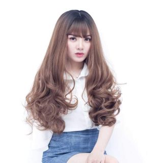 Tóc giả nguyên đầu thắt bím tóc free