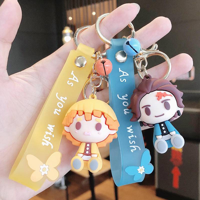 Móc Khóa Silicon Hình Nhân Vật Anime Demon Slayer Dễ Thương