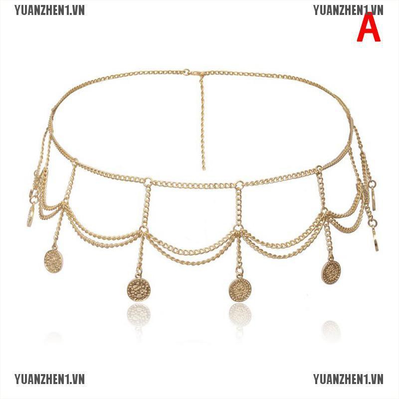 [YUANZHEN1] Dây Chuyền Toàn Thân Nhiều Lớp Họa Tiết Hình Học Sáng Tạo