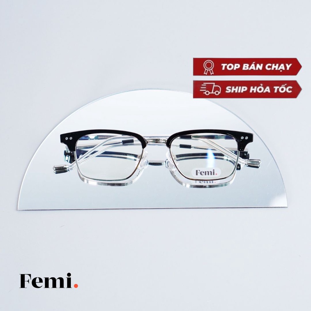 Gọng kính kim loại Femi KAL chính hãng mắt kính chống tia UV