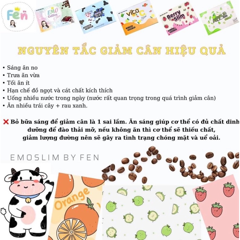 GIÁ SỈ 3 5 10 Hộp. Giảm Cân EMOSLIM vị Cà Phê Sữa☕️☕️