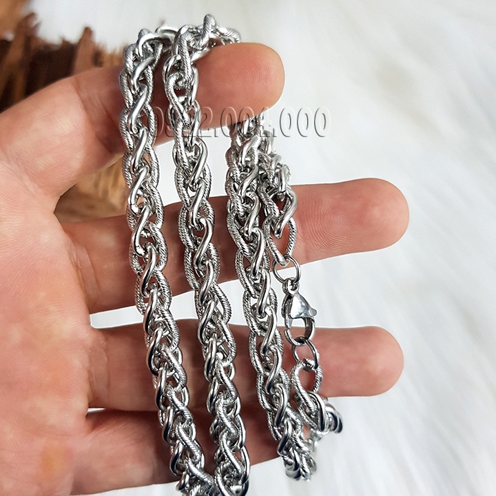 Dây chuyền nam xích bảng tròn 8mm.