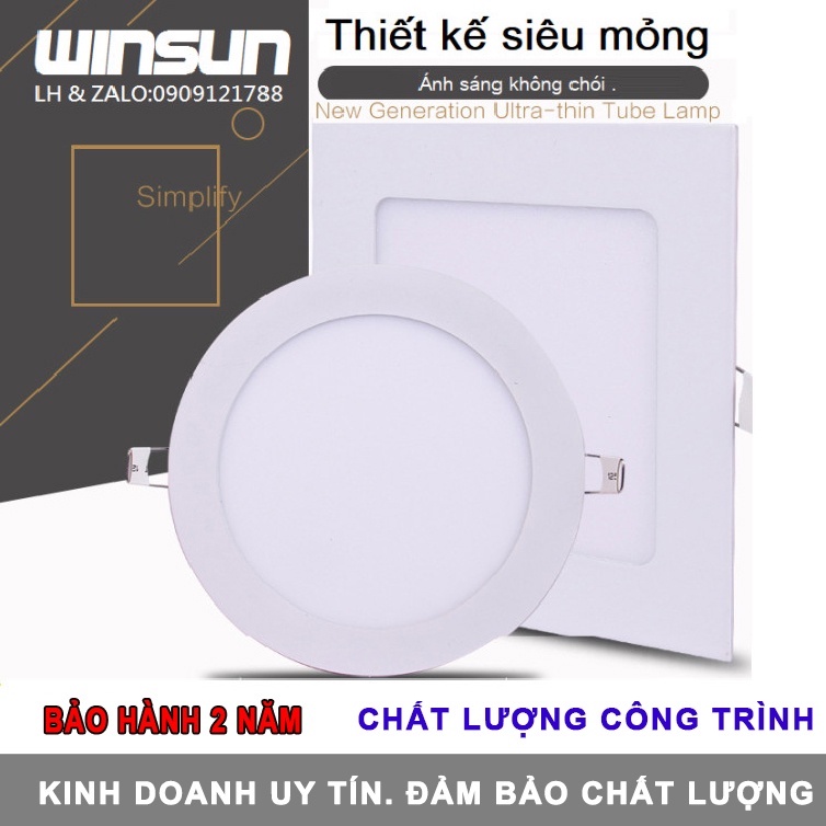 Đèn siêu mỏng, Đèn âm trần, Đèn Led tròn MB008 9W 12W 15W 18W 24W Winsun