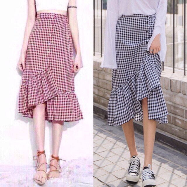 Video_Váy đuôi cá from dài kẻ caro nhiều màu | BigBuy360 - bigbuy360.vn