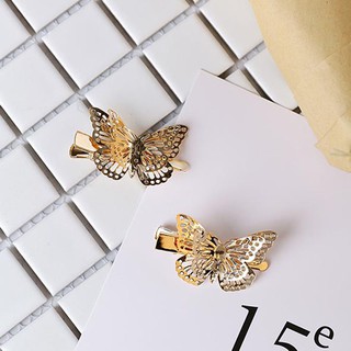 Kẹp Tóc Hàn Quốc Bướm Vàng Bạc
