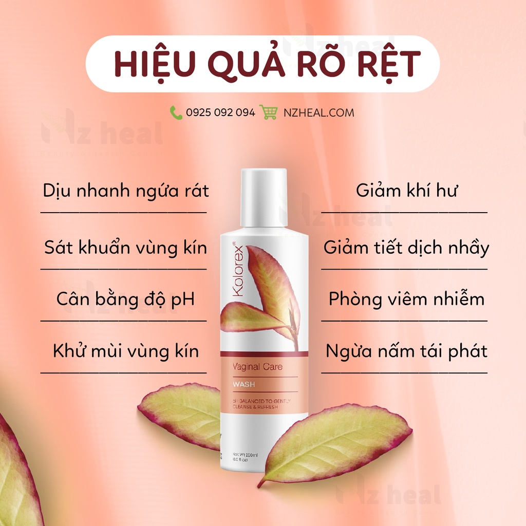 [Hỏa tốc] Gel Vệ Sinh Giảm Nấm Candida Kolorex Vaginal Care Wash 100ml